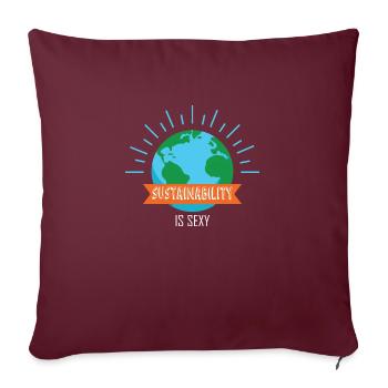 Durabilité et protection du climat - Housse de coussin décorative 45 x 45 cm - bordeaux - Devant