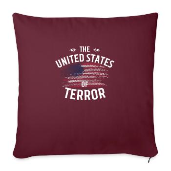 Les États-Unis de la terreur - Housse de coussin décorative 45 x 45 cm - bordeaux - Devant