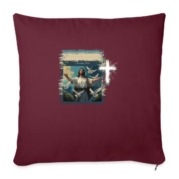 Hope & Future - Inspiring Christian T-Shirt T-Shir - Sofakissenbezug 45 x 45 cm - Burgunderrot - Vorne