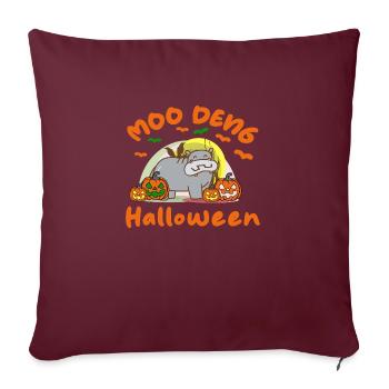 Moo Deng Halloween - Housse de coussin décorative 45 x 45 cm - bordeaux - Devant