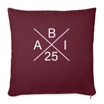 ABI 25 - Abitur 2025 - Geschenk zum Abitur - Sofakissenbezug 45 x 45 cm - Burgunderrot - Vorne