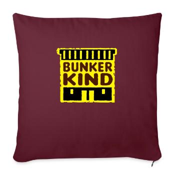 rzhw_bunker-kind - Sofakissenbezug 45 x 45 cm - Burgunderrot - Vorne