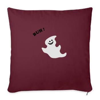 Petit fantôme - Housse de coussin décorative 45 x 45 cm - bordeaux - Devant