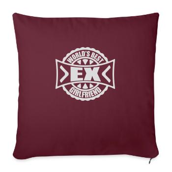 La meilleure ex petite amie du monde - Housse de coussin décorative 45 x 45 cm - bordeaux - Devant