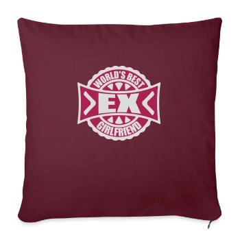 La meilleure ex petite amie du monde - Housse de coussin décorative 45 x 45 cm - bordeaux - Devant