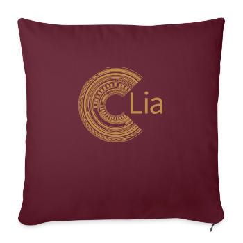 Pour Lia - Housse de coussin décorative 45 x 45 cm - bordeaux - Devant