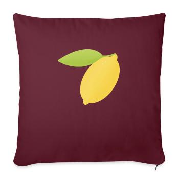 Citron - Housse de coussin décorative 45 x 45 cm - bordeaux - Devant