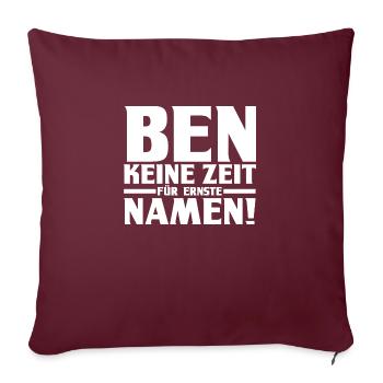 Vorname Ben - Sofakissenbezug 45 x 45 cm - Burgunderrot - Vorne