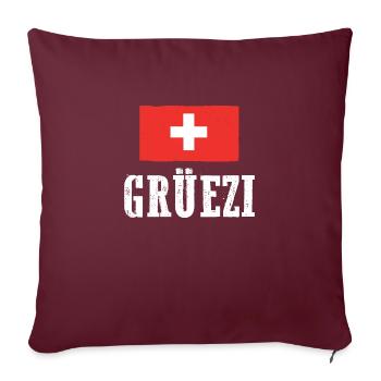 Suisse Suisse - Housse de coussin décorative 45 x 45 cm - bordeaux - Devant