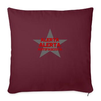ALERTA ALERTA ANTIFA principalement des impressions au verso - Housse de coussin décorative 45 x 45 cm - bordeaux - Devant