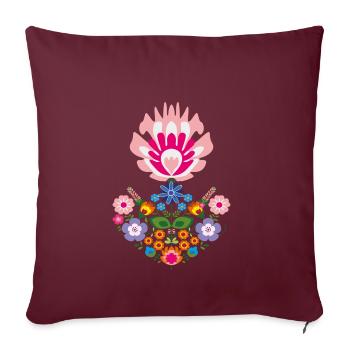flowers blumen garten garden spring1 - Sofakissenbezug 45 x 45 cm - Burgunderrot - Vorne