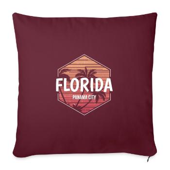 Panama City Beach Vacances Souvenir - Housse de coussin décorative 45 x 45 cm - bordeaux - Devant