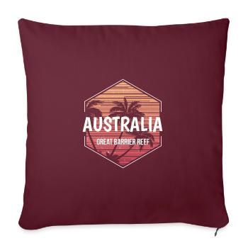 Great Barrier Reef Beach Urlaubssouvenir - Sofakissenbezug 45 x 45 cm - Burgunderrot - Vorne