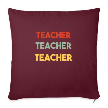 Teacher Retro Style - Sofakissenbezug 45 x 45 cm - Burgunderrot - Vorne