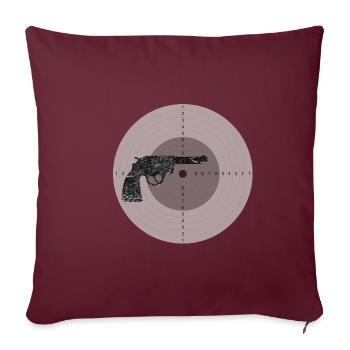 Tir sportif Club de tir Club sportif Cible - Housse de coussin décorative 45 x 45 cm - bordeaux - Devant