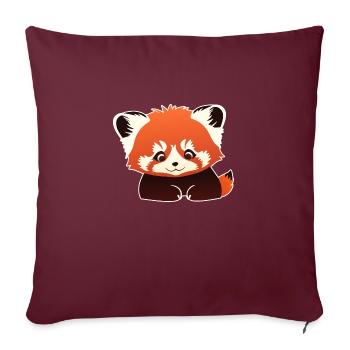 Roter Panda (Katzenbär) - Sofakissenbezug 45 x 45 cm - Burgunderrot - Vorne