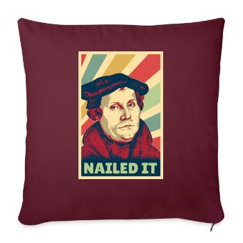 Lo clavó Martin Luther Colors Vintage - Housse de coussin décorative 45 x 45 cm - bordeaux - Devant