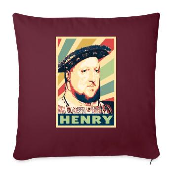 Rey Henry 8 colores vintage - Housse de coussin décorative 45 x 45 cm - bordeaux - Devant
