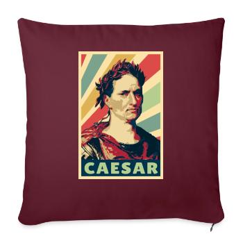 Julio César Colores vintage - Housse de coussin décorative 45 x 45 cm - bordeaux - Devant