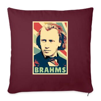 Johannes Brahms Colores vintage - Housse de coussin décorative 45 x 45 cm - bordeaux - Devant