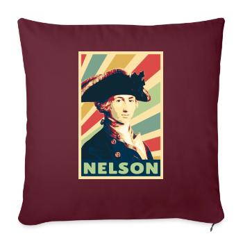 Horatio Nelson Vintage Colores - Housse de coussin décorative 45 x 45 cm - bordeaux - Devant
