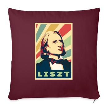 Franz Liszt Colores vintage - Housse de coussin décorative 45 x 45 cm - bordeaux - Devant