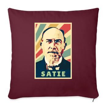 Eric Satie Vintage Colores - Housse de coussin décorative 45 x 45 cm - bordeaux - Devant