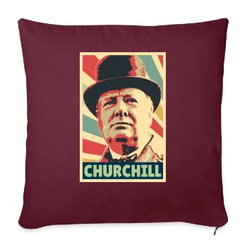 Winston Churchill Vintage Colores - Housse de coussin décorative 45 x 45 cm - bordeaux - Devant
