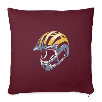 MTB-Helm-Shirt Radfahrer Biker Geschenkidee - Sofakissenbezug 45 x 45 cm - Burgunderrot - Vorne
