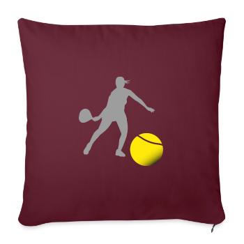 Femme Padel - Housse de coussin décorative 45 x 45 cm - bordeaux - Devant