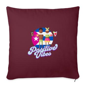 Positive Vibes - Sofakissenbezug 45 x 45 cm - Burgunderrot - Vorne