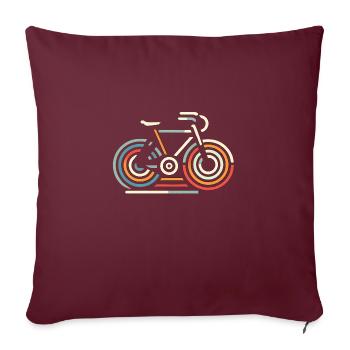 Minimalistisches futuristisches Fahrrad Design - Sofakissenbezug 45 x 45 cm - Burgunderrot - Vorne