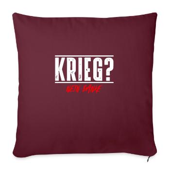 Krieg - Sofakissenbezug 45 x 45 cm - Burgunderrot - Vorne