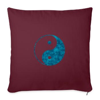 yin yang - Sofakissenbezug 45 x 45 cm - Burgunderrot - Vorne