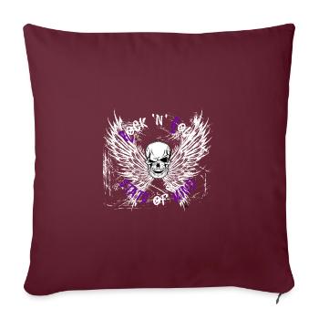 Rock n Roll state of mind design lumineux - Housse de coussin décorative 45 x 45 cm - bordeaux - Devant
