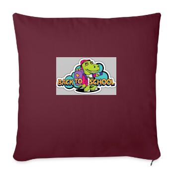 Back to school - Sofa pillowcase 17,3'' x 17,3'' (45 x 45 cm) - burgundy - Front