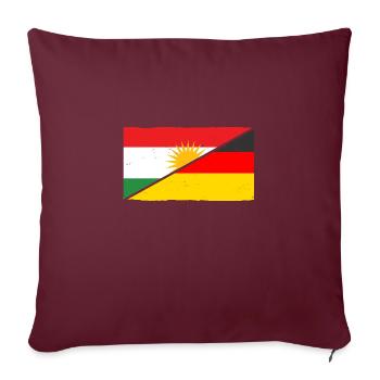 Kurdes Allemagne Kurdistan - Housse de coussin décorative 45 x 45 cm - bordeaux - Devant