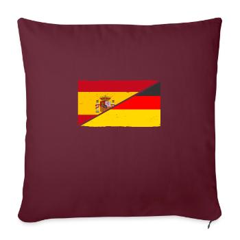 Spanier Deutschland Spanien - Sofakissenbezug 45 x 45 cm - Burgunderrot - Vorne