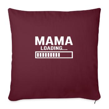 Mama lädt Mama Mama - Sofakissenbezug 45 x 45 cm - Burgunderrot - Vorne