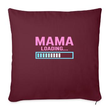 Mama lädt Mama Mama - Sofakissenbezug 45 x 45 cm - Burgunderrot - Vorne