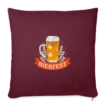 Bierfest Bierkrug - Sofakissenbezug 45 x 45 cm - Burgunderrot - Vorne