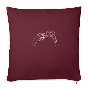 Nœud de ligne traçable de revolver anti-terroriste - Housse de coussin décorative 45 x 45 cm - bordeaux - Devant