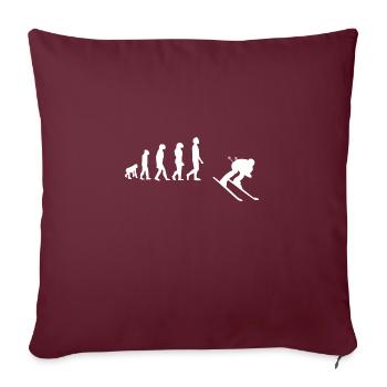 Ski-Evolution - Sofakissenbezug 45 x 45 cm - Burgunderrot - Vorne