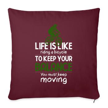 Vélo de montagne Cyclisme Cyclisme Cyclisme - Housse de coussin décorative 45 x 45 cm - bordeaux - Devant