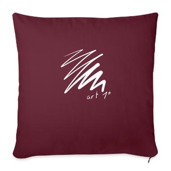 Lignes d’art - Housse de coussin décorative 45 x 45 cm - bordeaux - Devant