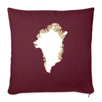Groenland - Housse de coussin décorative 45 x 45 cm - bordeaux - Devant