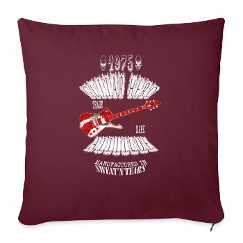 Guitar Hero White - Housse de coussin décorative 45 x 45 cm - bordeaux - Devant