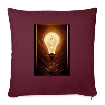 Lampe à incandescence Vintage Light - Housse de coussin décorative 45 x 45 cm - bordeaux - Devant