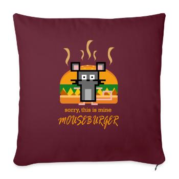 Mouseburger - Sofa pillowcase 17,3'' x 17,3'' (45 x 45 cm) - burgundy - Front