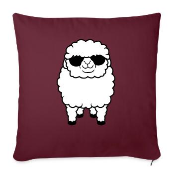 Sheep Sunglasses Party Sheep Lamb Cute Cool - Sofa pillowcase 17,3'' x 17,3'' (45 x 45 cm) - burgundy - Front
